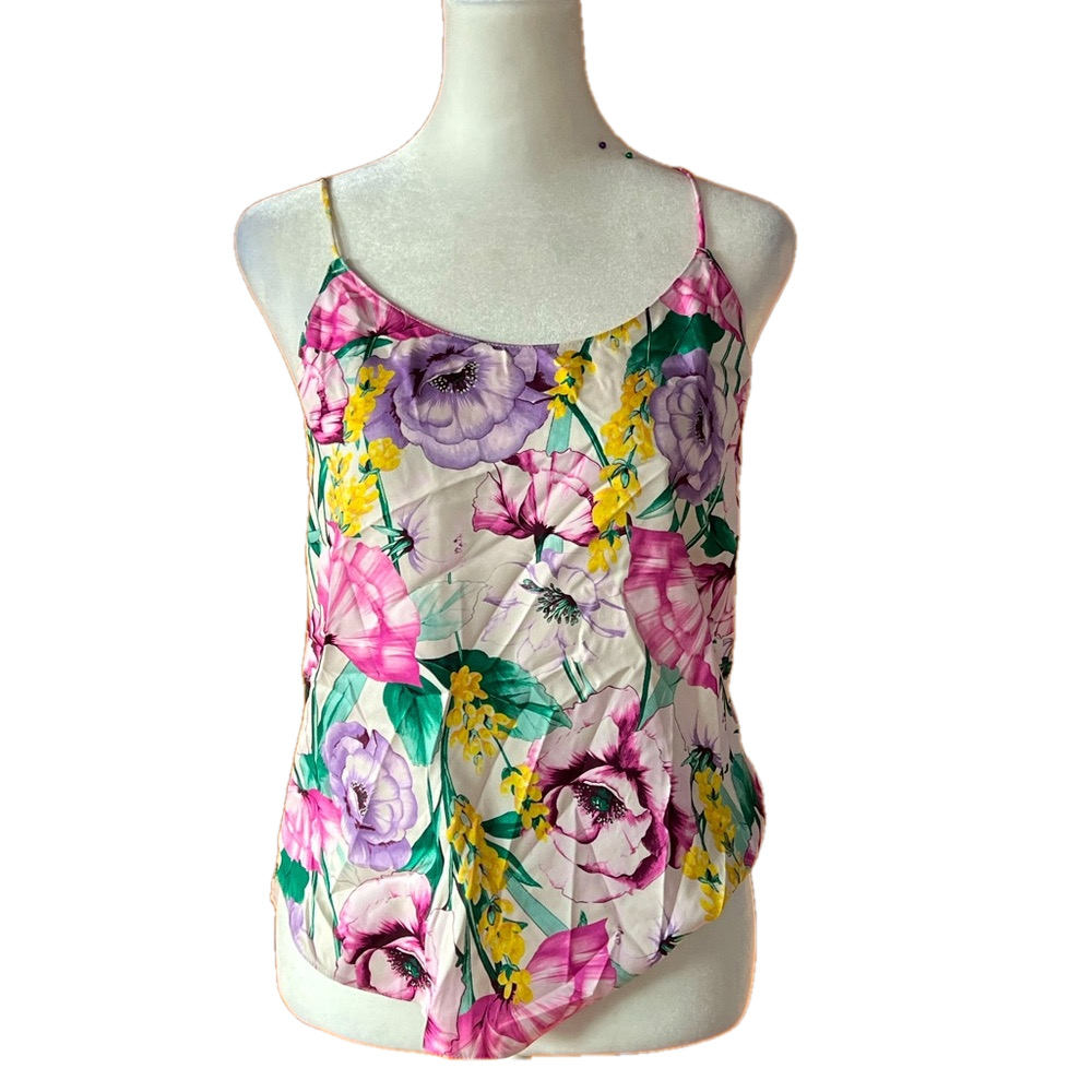 Victoria’s Secret Floral Satin Cami Size Small